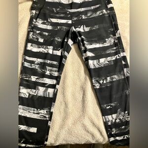 Athleta Chaturanga Striped Floral Leggings